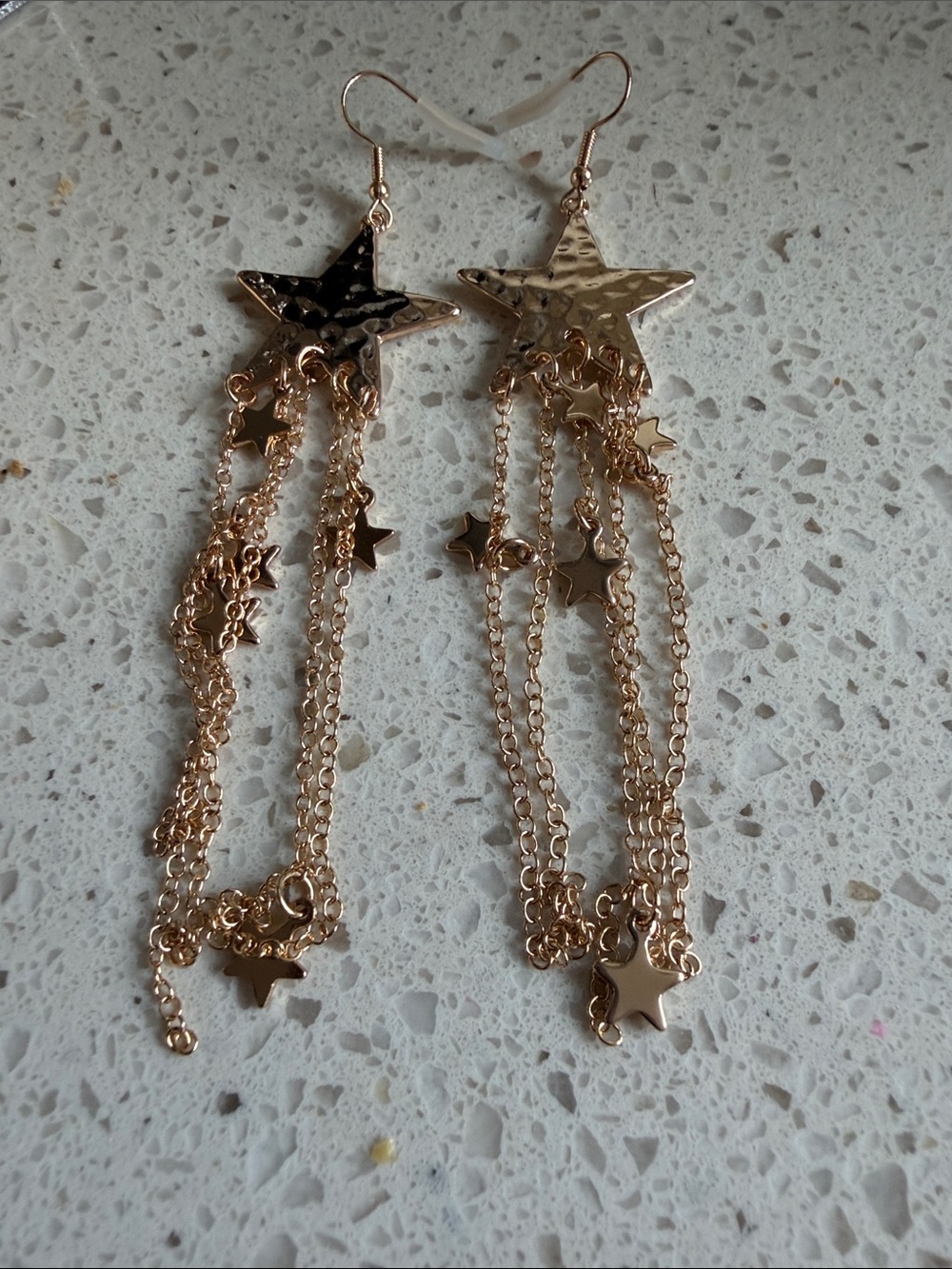 Gold Star Dangle Earrings - Women Jewelry